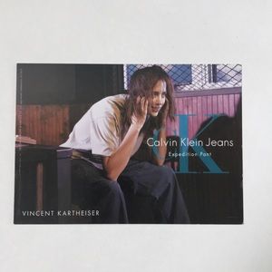 Vintage 90s Calvin Klein Vincent Kartheiser Expedition Pant Promo Ad Postcard